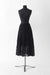 Lace Three-Tier Midi-Length Skirt - black / midnight blue - fabric details